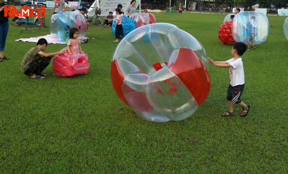 a huge zorb ball for soccer